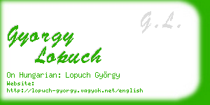 gyorgy lopuch business card